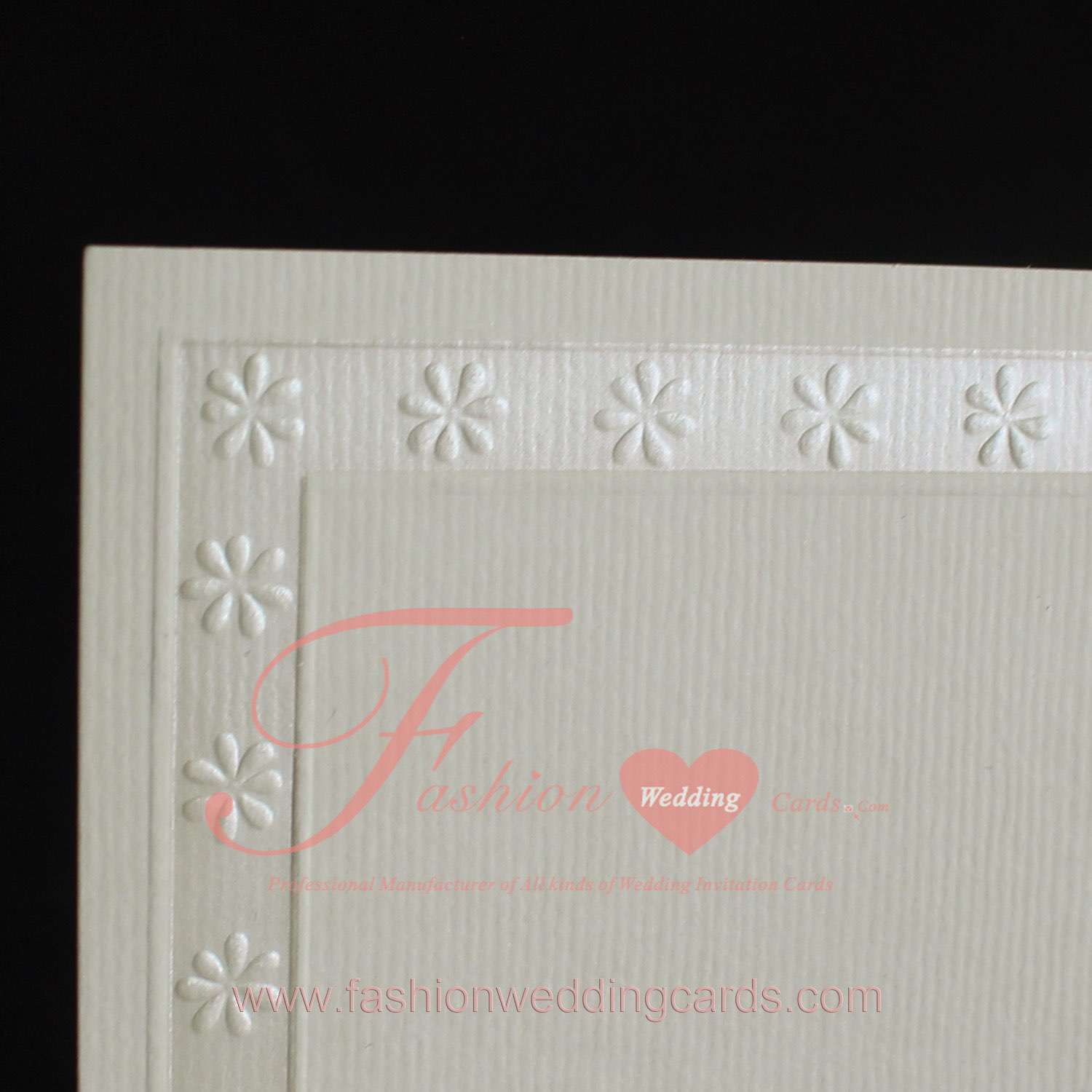 Beautiful Embossed Simple Textured Wedding Invitations